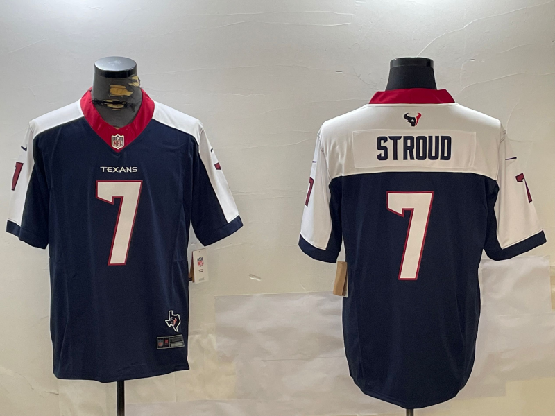 Men's Houston Texans C.J. Stroud #7 Navy Team Jersey